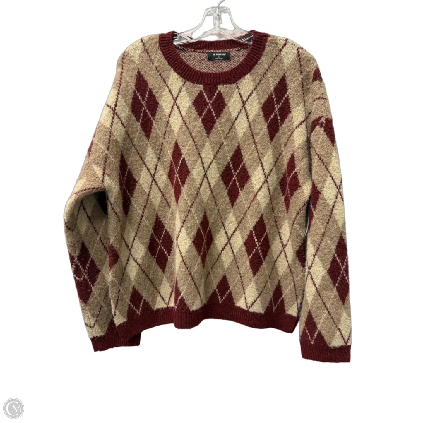 Sweater By The Workshop In Red & Tan, Size: Xl
