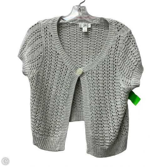 Top Short Sleeve By Loft In Grey, Size: Xl