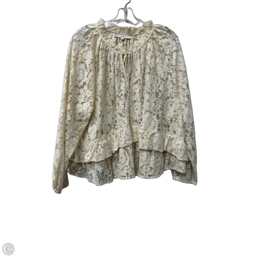 Top Long Sleeve By Loft In Tan, Size: Xl