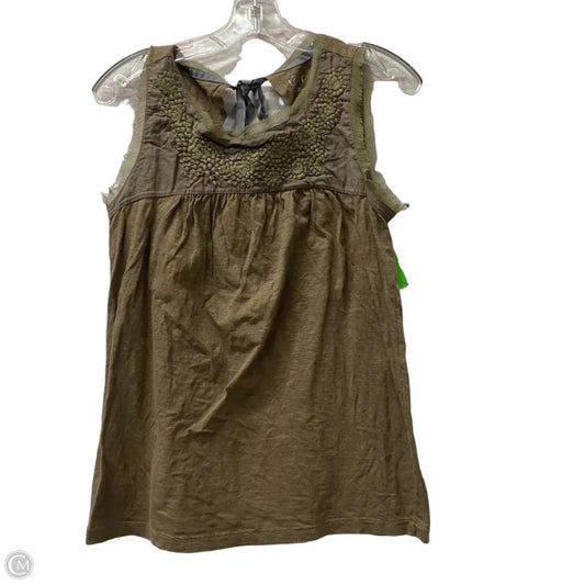 Top Sleeveless By Loft In Brown, Size: S