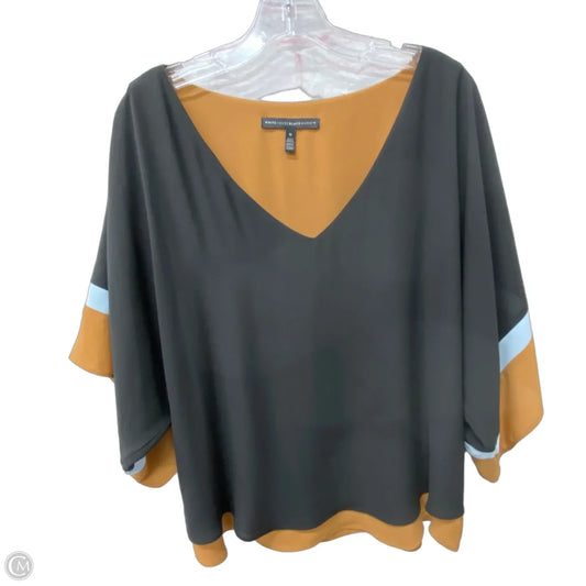 Top Short Sleeve By White House Black Market In Black & Brown, Size: M