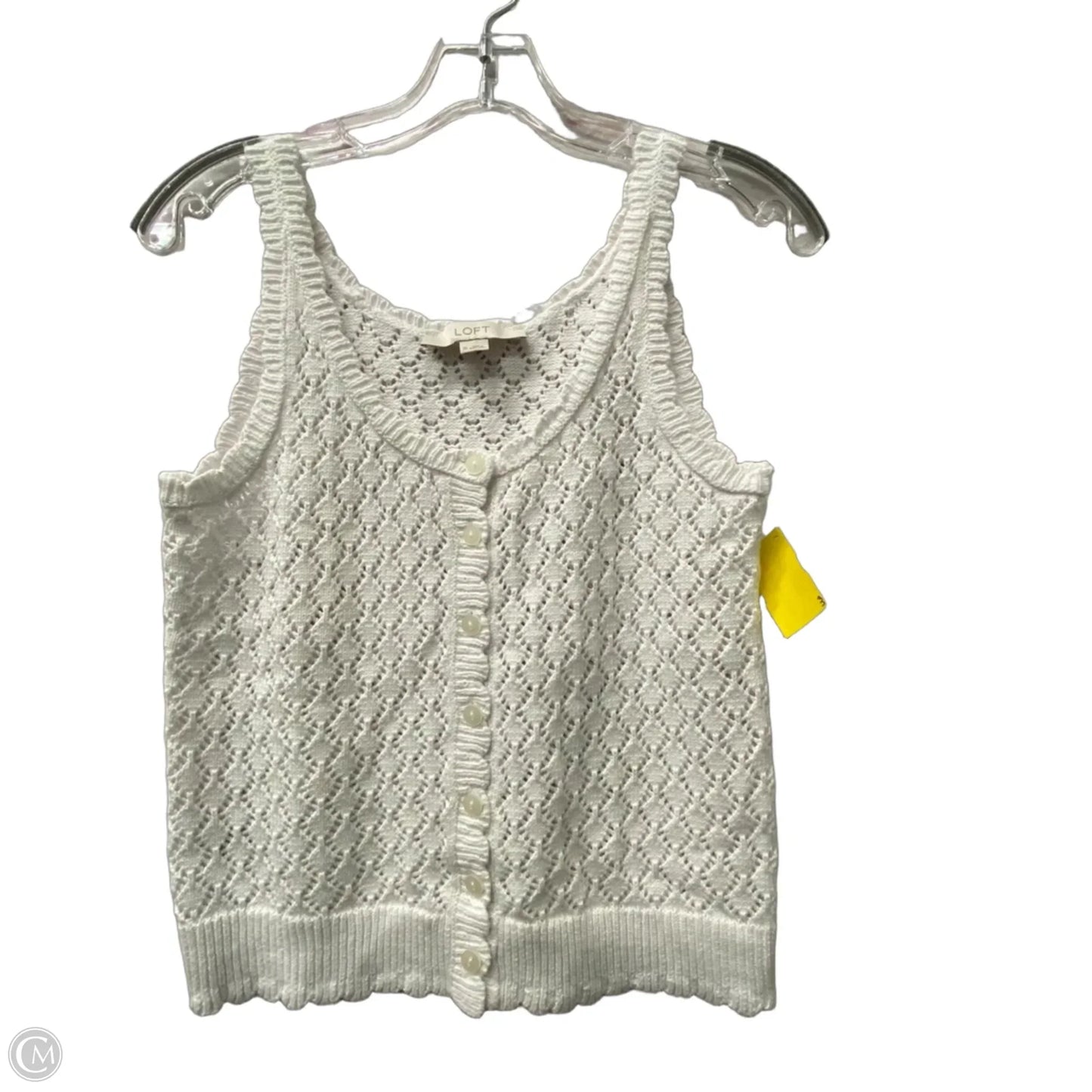 Top Sleeveless By Loft In White, Size: Xs