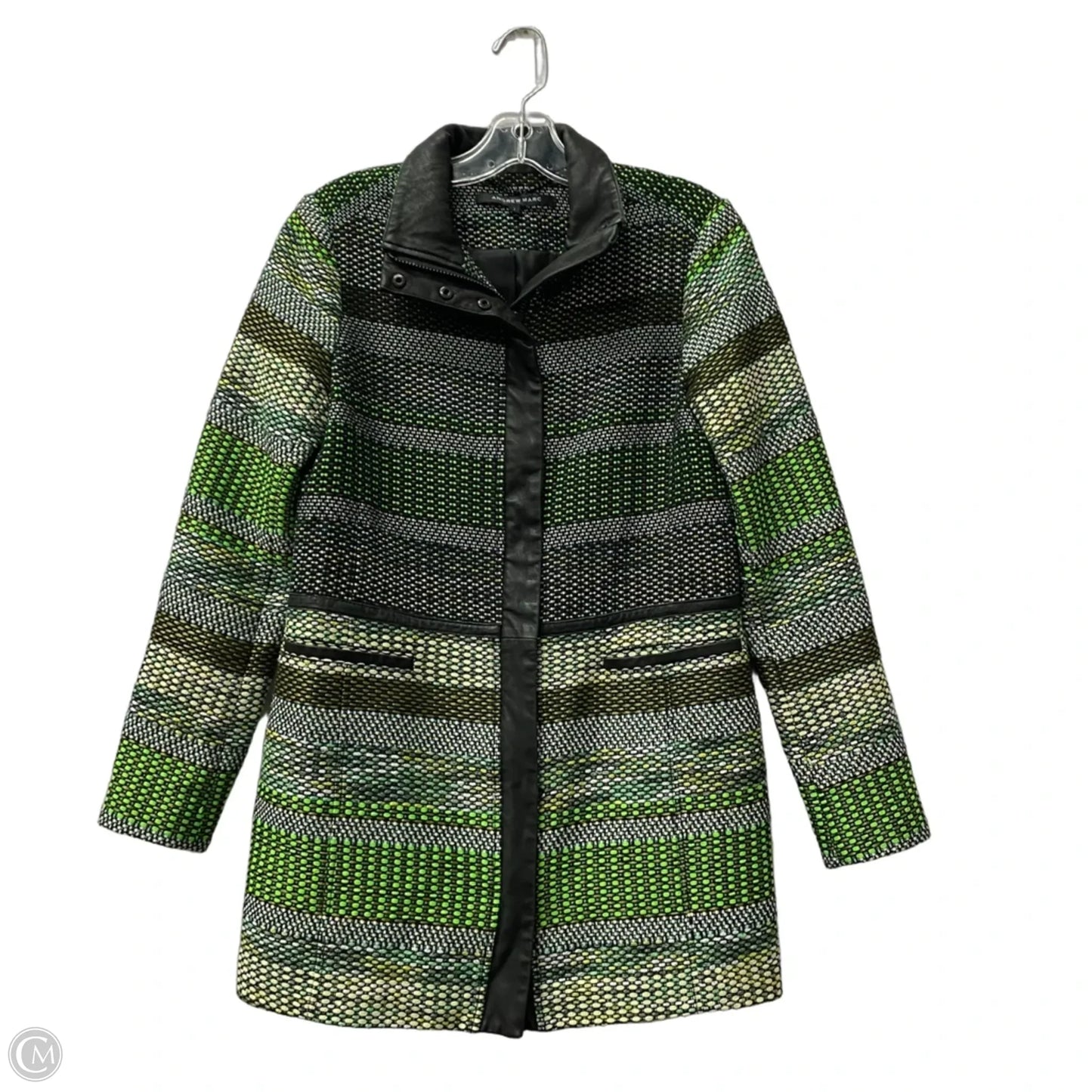 Blazer By Andrew Marc In Black & Green, Size: Xs