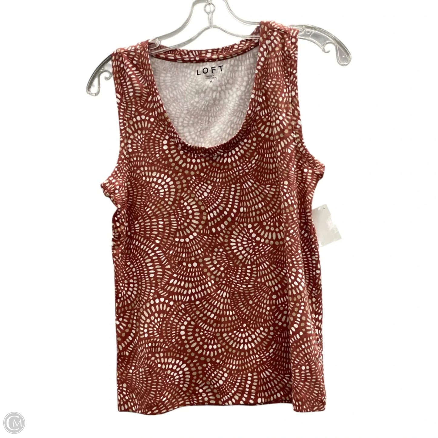 Top Sleeveless By Loft In Red, Size: M