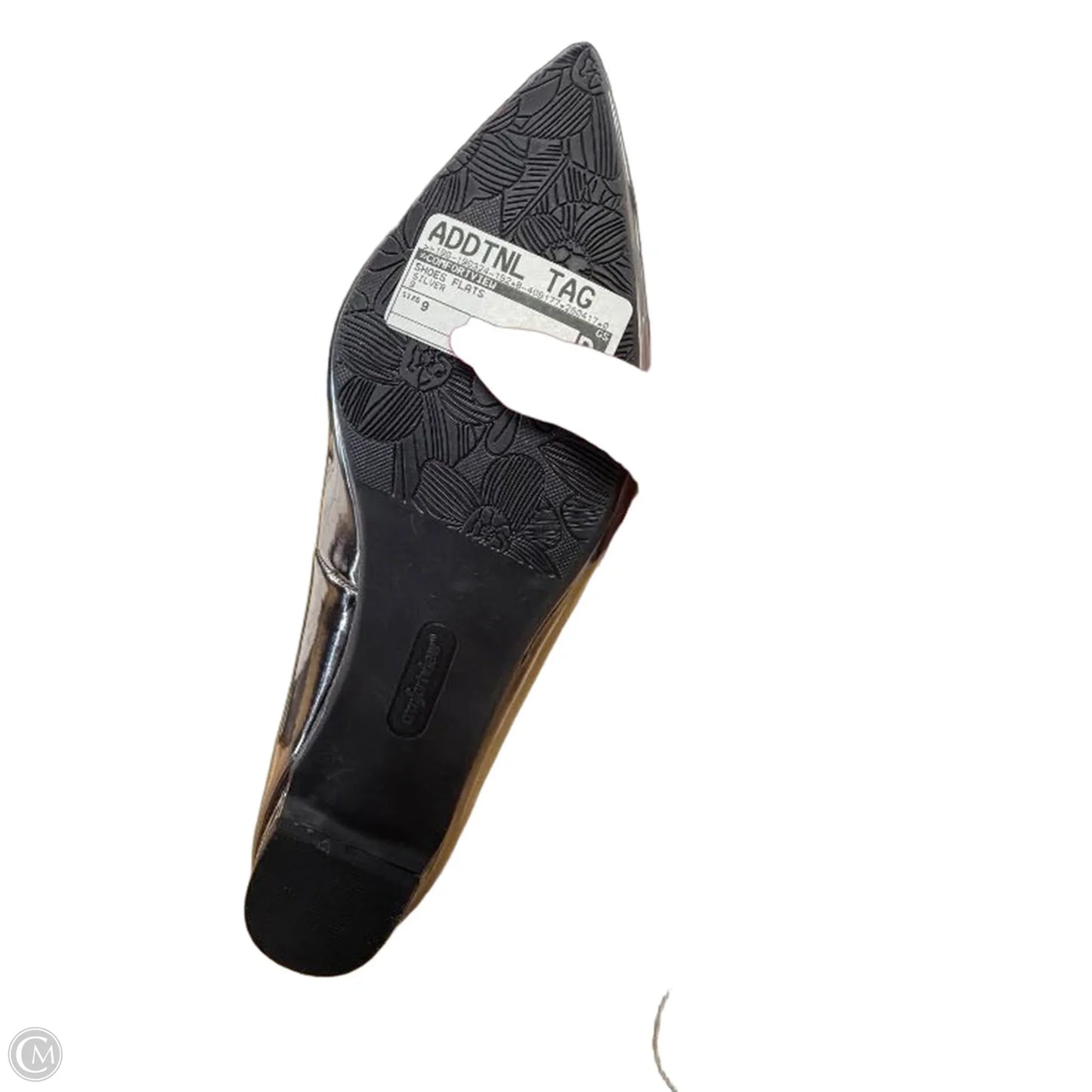 Shoes Flats By Comfortview In Silver, Size: 9