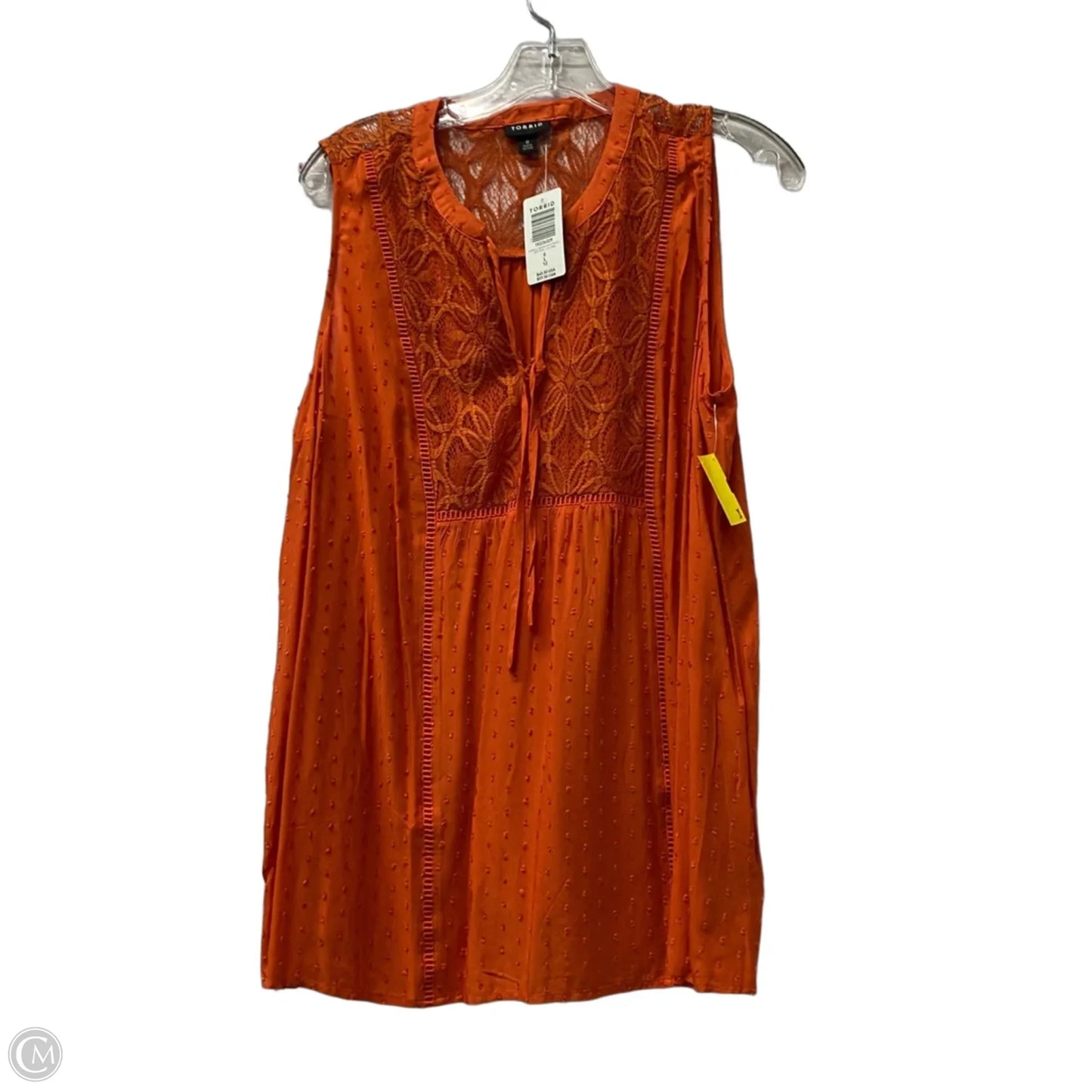 Top Sleeveless By Torrid In Orange, Size: L