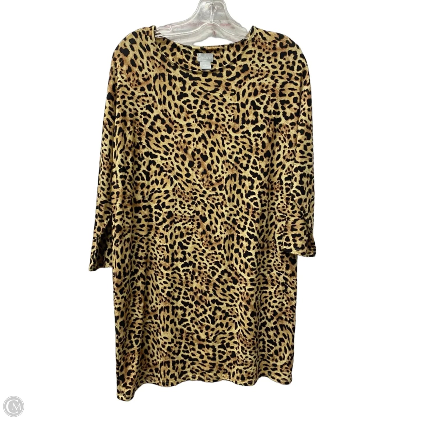 Dress Casual Midi By Chicos In Animal Print, Size: S