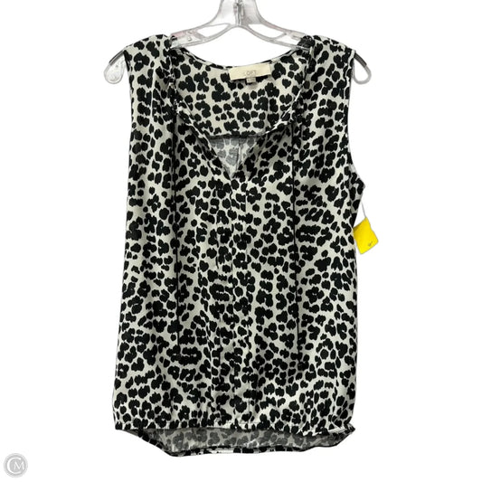 Top Sleeveless By Loft In Black, Size: M