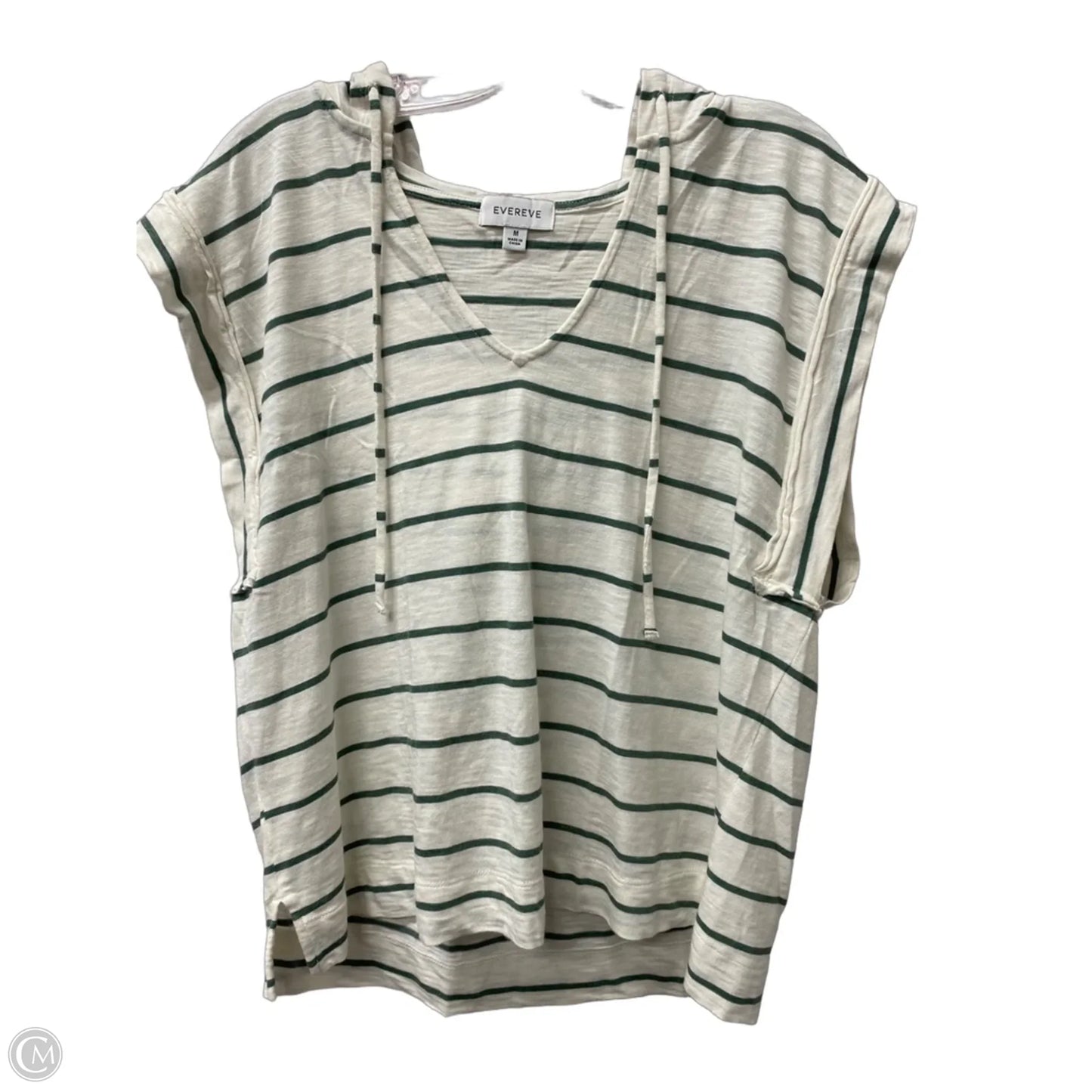 Top Short Sleeve By Evereve In Cream, Size: M