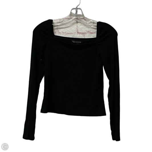 Top Long Sleeve By Banana Republic In Black, Size: S