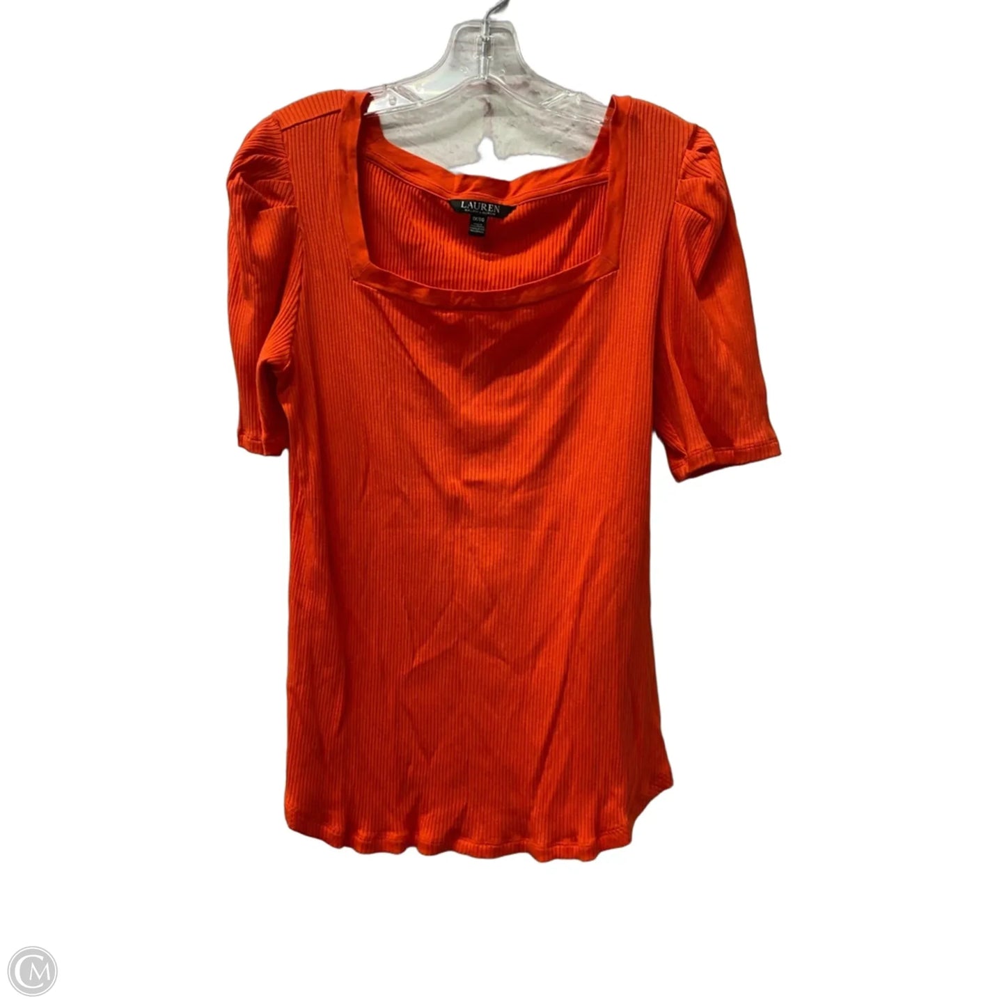 Top Short Sleeve By Lauren By Ralph Lauren In Orange, Size: 1x