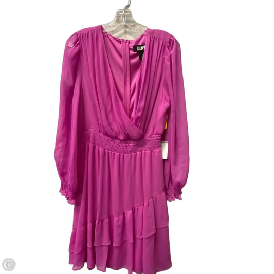 Dress Party Midi By Dkny In Purple, Size: Xl