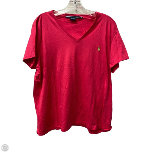 Top Short Sleeve By Ralph Lauren In Pink, Size: Xl