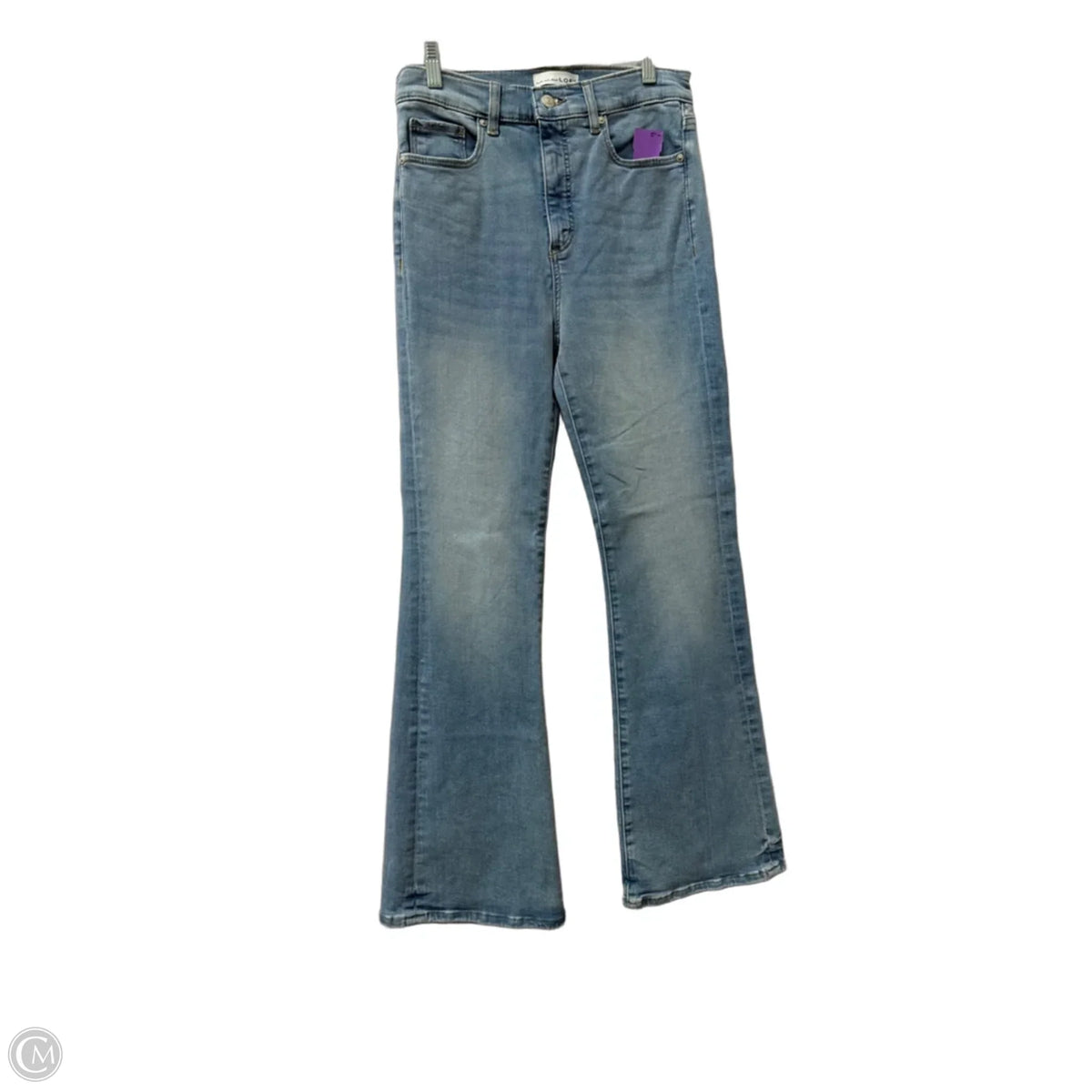 Jeans Flared By Loft In Blue Denim, Size: 4