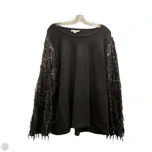 Top Long Sleeve By Chicos In Black, Size: L