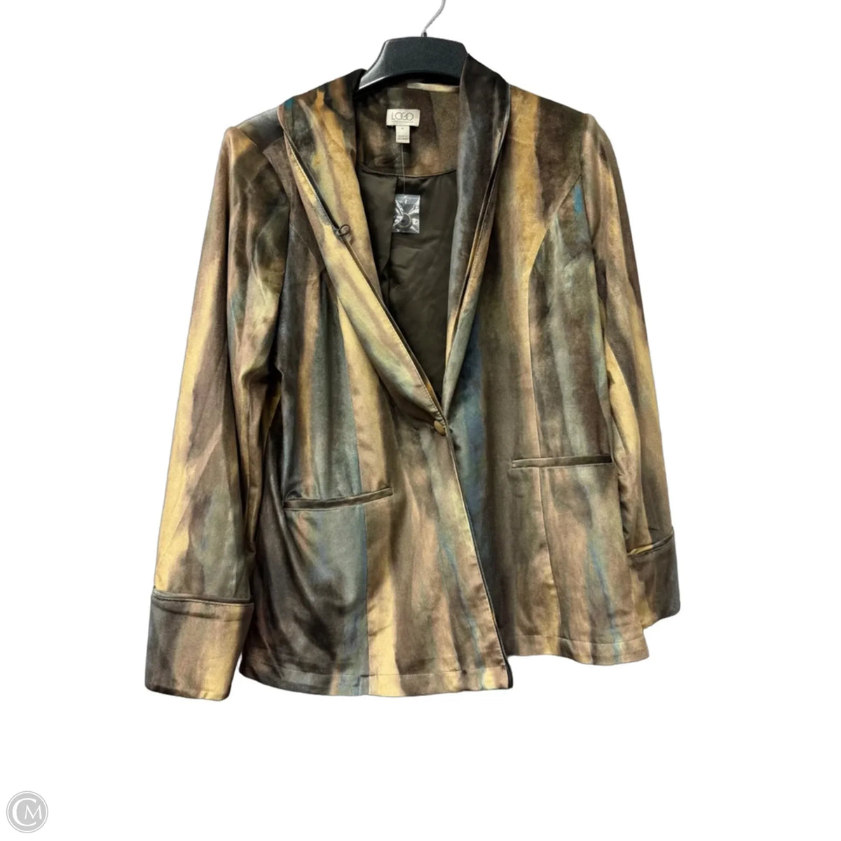 Blazer By Logo In Brown & Green, Size: M