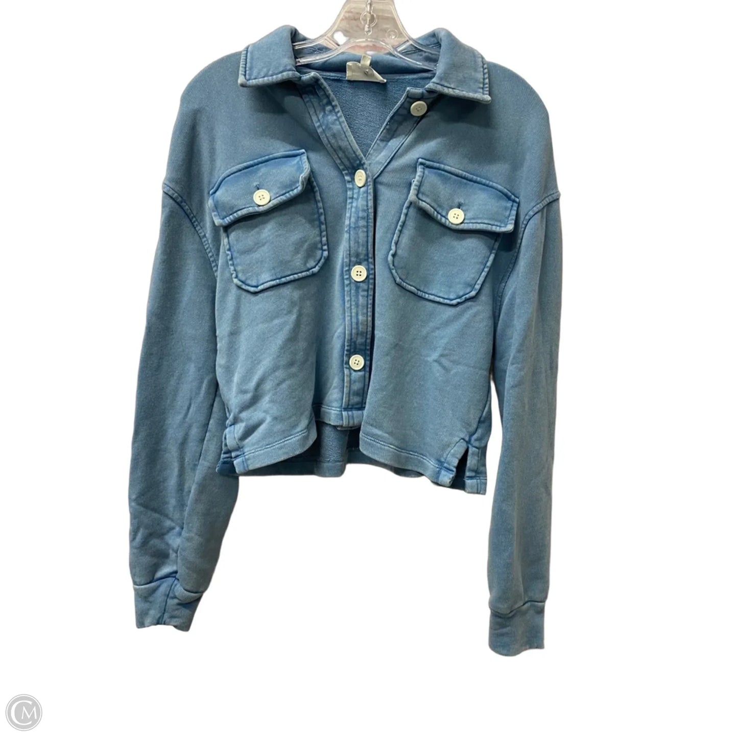 Jacket Shirt By Lou And Grey In Blue, Size: Xs