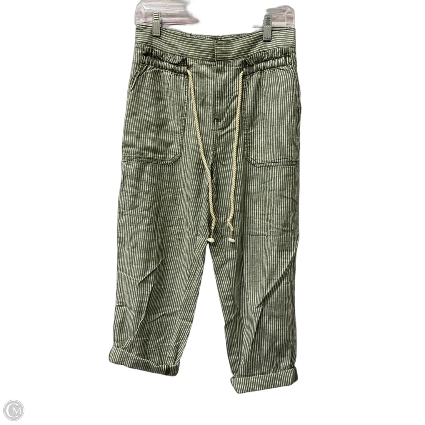 Pants Linen By Anthropologie In Green, Size: Xs