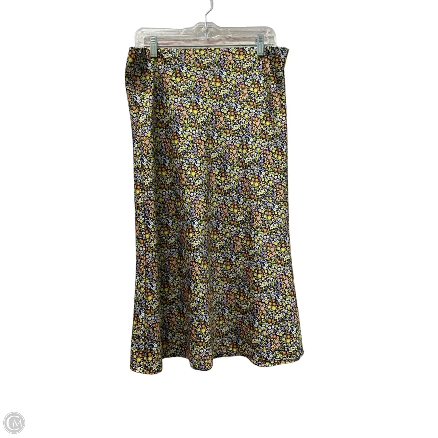 Skirt Midi By Loft In Floral Print, Size: L