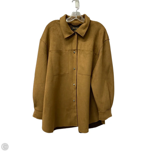 Jacket Shirt By Truth In Brown, Size: 2x
