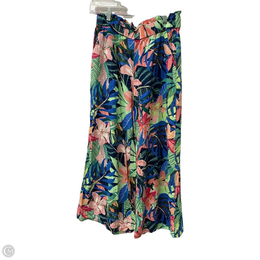 Pants Linen By Loft In Floral Print, Size: M