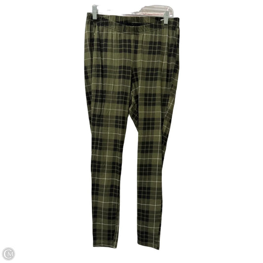 Pants Leggings By Torrid In Black & Green, Size: 1x
