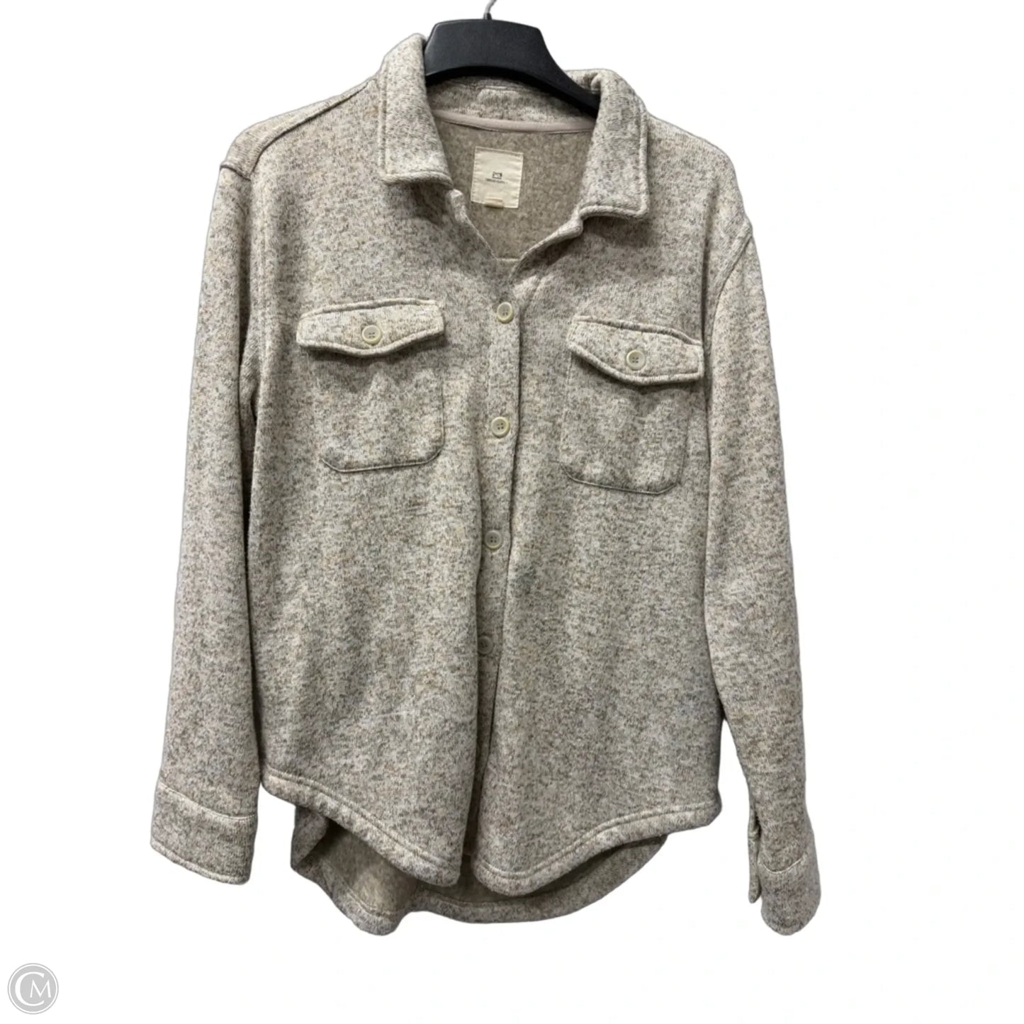 Jacket Shirt By Thread And Supply In Beige, Size: L