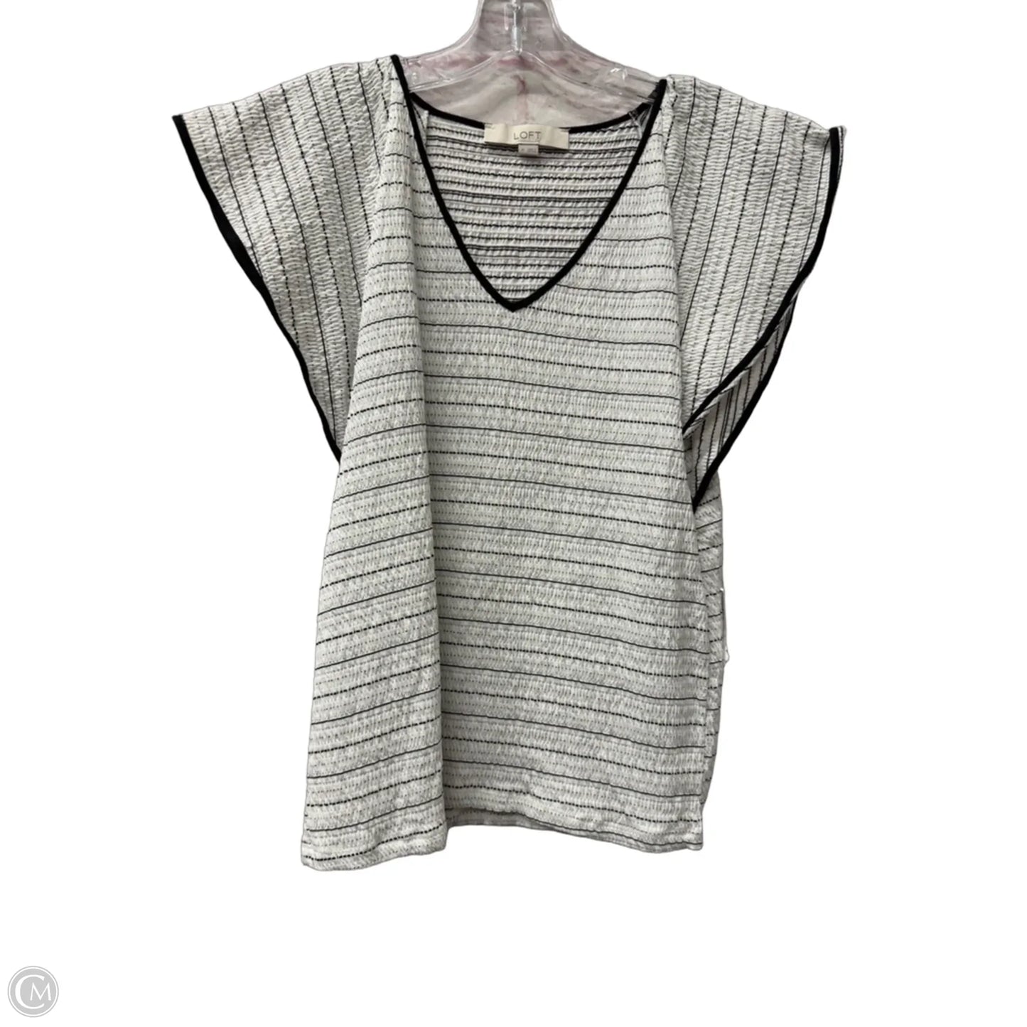 Top Short Sleeve By Loft In White, Size: M