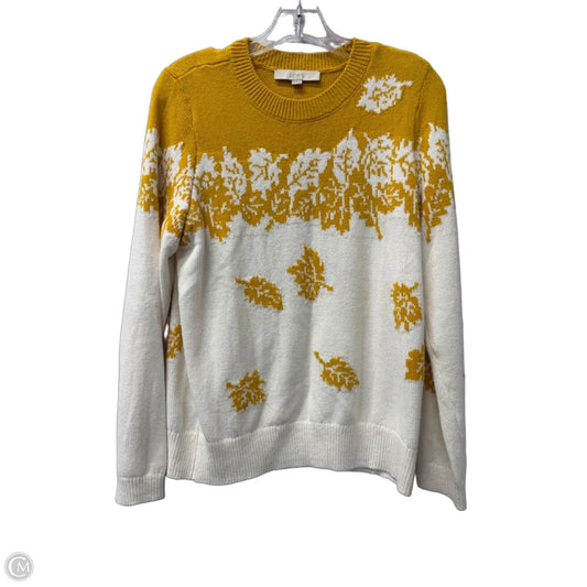 Sweater By Loft In Yellow, Size: L