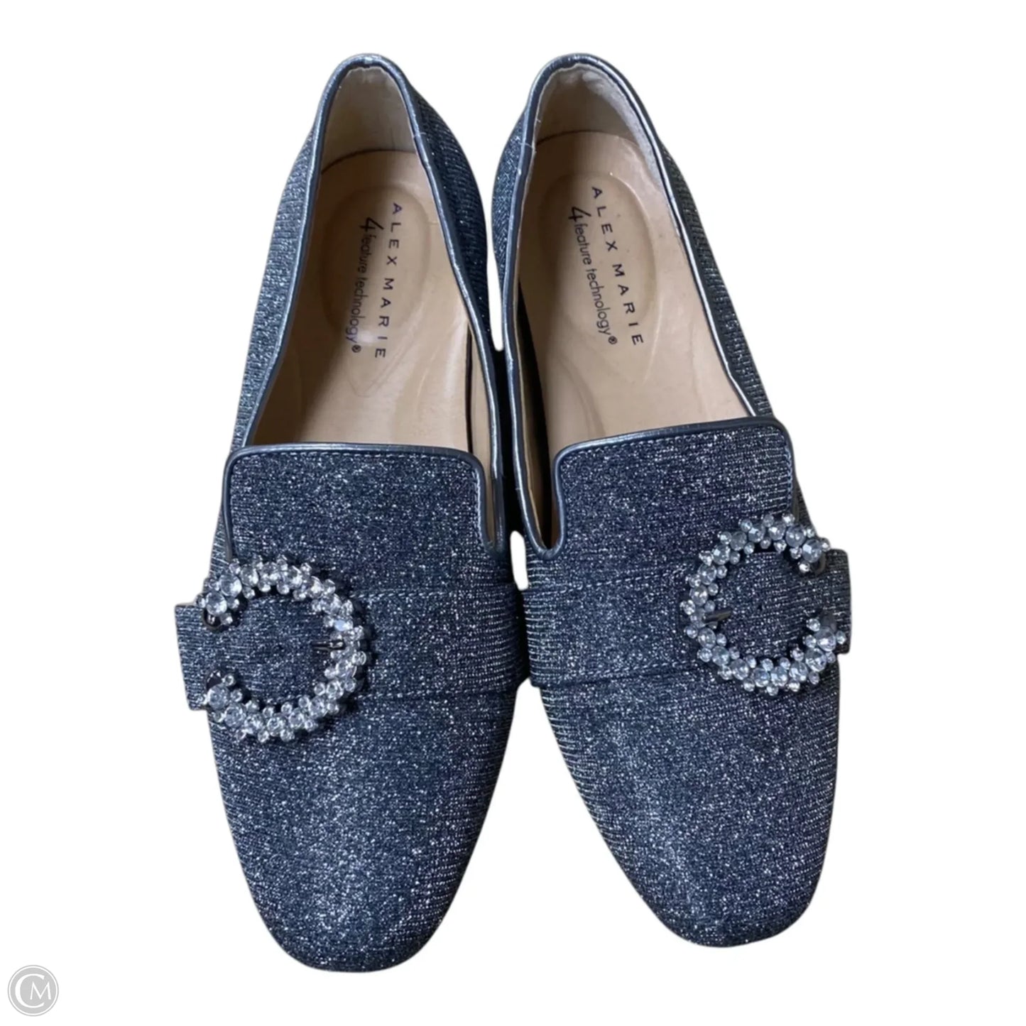 Shoes Flats By Alex Marie In Silver, Size: 6.5
