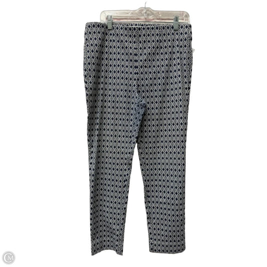 Pants Leggings By Chicos In Blue & White, Size: 10