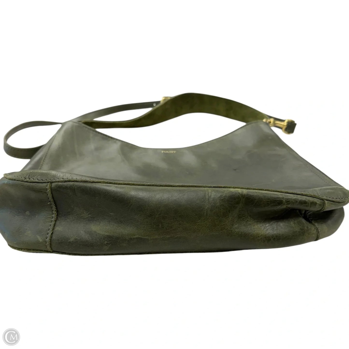 Handbag Leather By Fount, Size: Medium