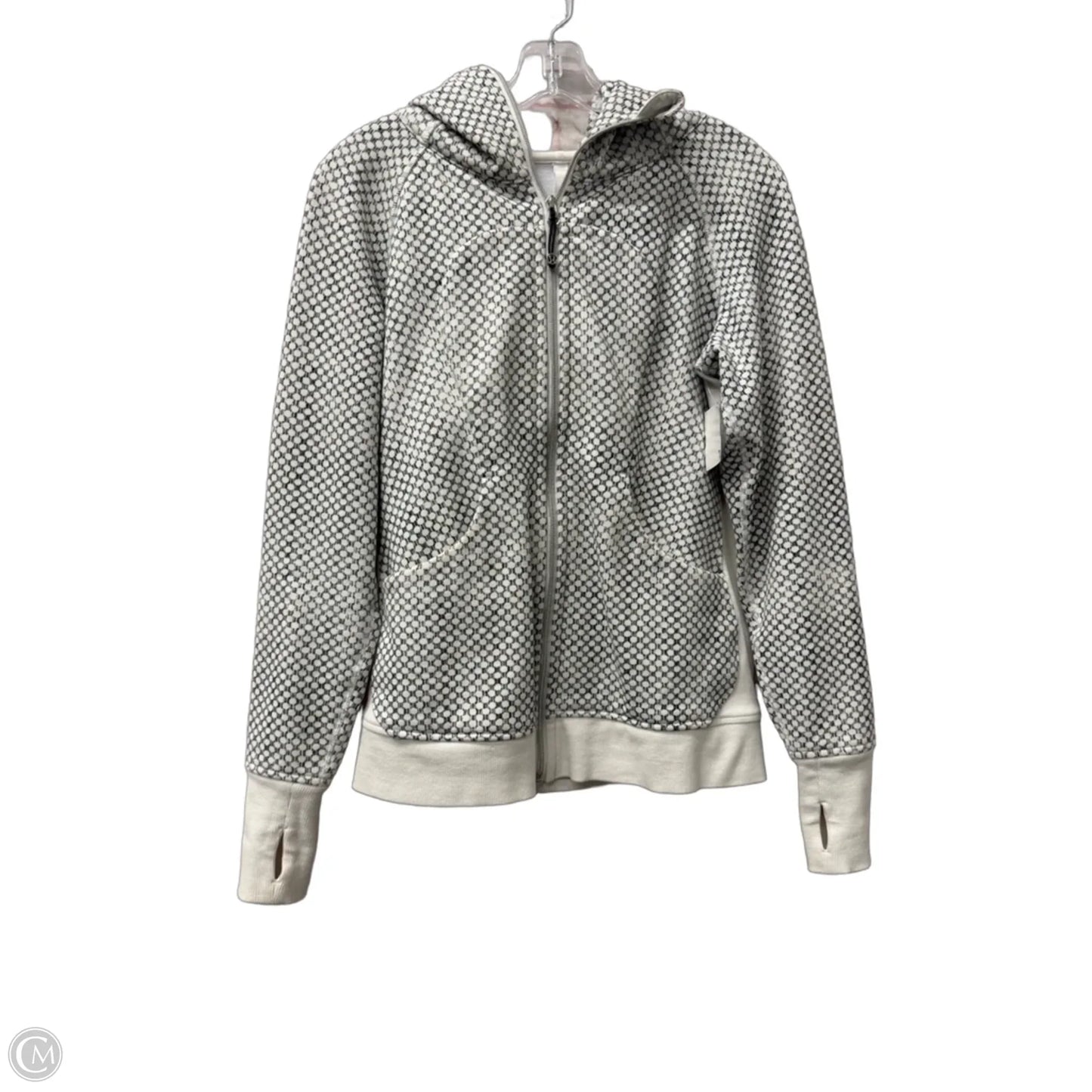 Athletic Jacket By Lululemon In White, Size: M