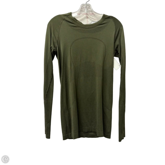 Athletic Top Long Sleeve Crewneck By Lululemon In Green, Size: M