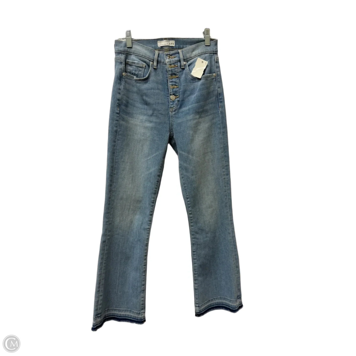 Jeans Cropped By Loft In Blue Denim, Size: 2
