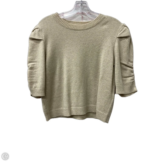 Sweater Short Sleeve By Frame In Cream, Size: L