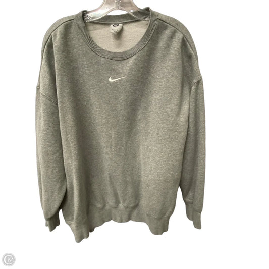 Athletic Sweatshirt Crewneck By Nike Apparel In Grey, Size: Xl