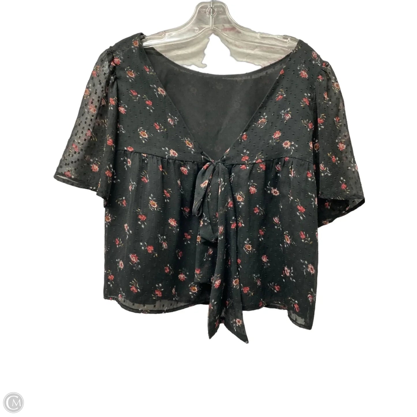 Top Short Sleeve By Loft In Black, Size: S