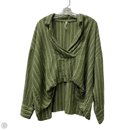 Top Long Sleeve By Anthropologie In Green, Size: M