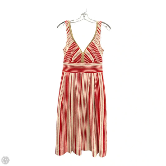 Dress Casual Short By Anthropologie In Red & White, Size: S