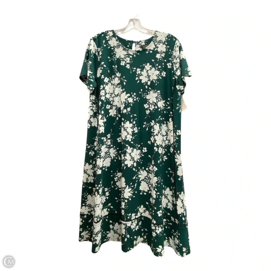 Dress Casual Midi By J. Jill In Green, Size: L