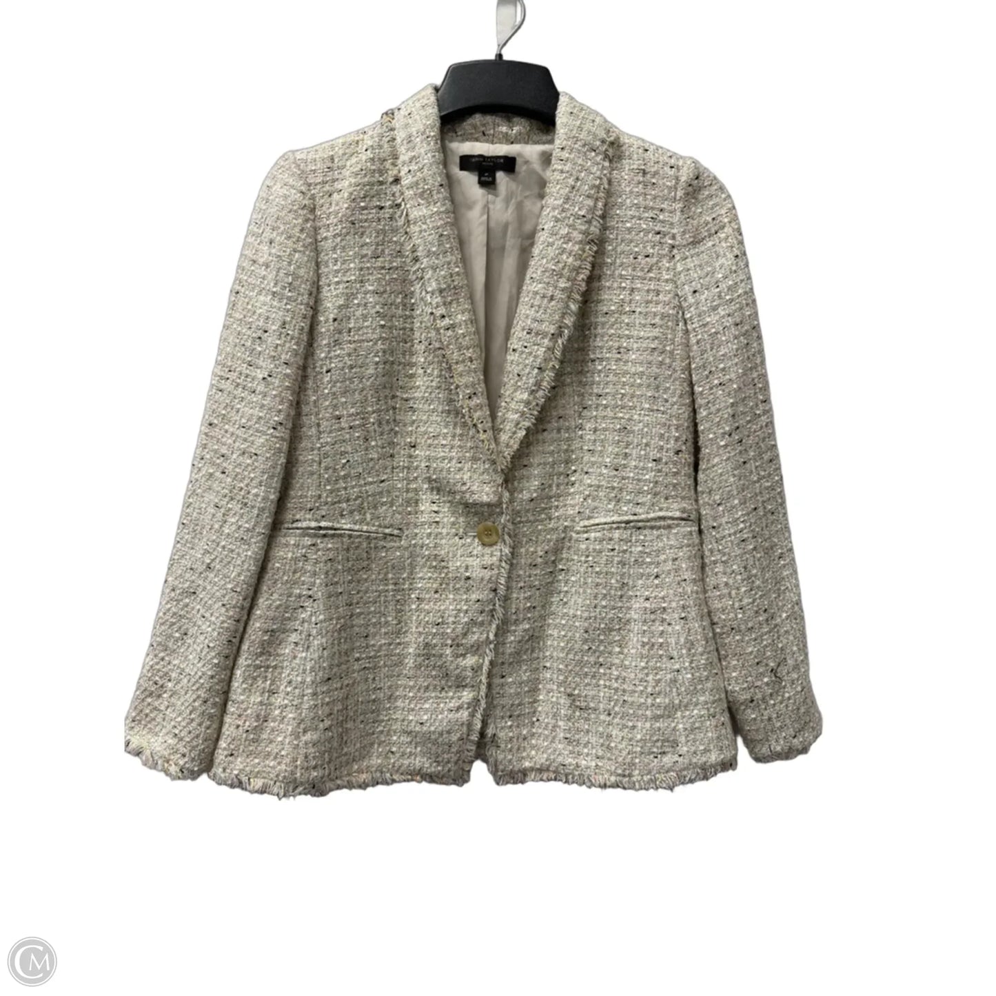 Blazer By Ann Taylor In Cream, Size: 6p