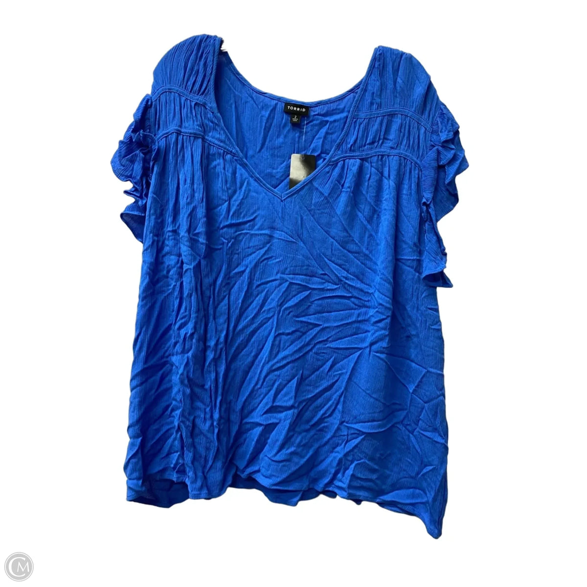 Top Short Sleeve By Torrid In Blue, Size: 2x