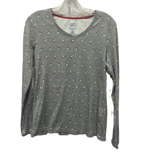 Top Long Sleeve By Croft And Barrow In Grey, Size: S