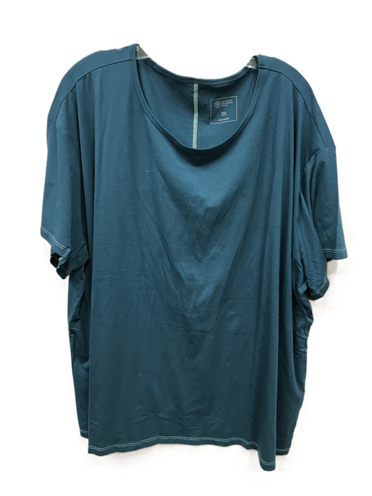Blue Top Short Sleeve Basic By Candace Cameron bure, Size: 3x