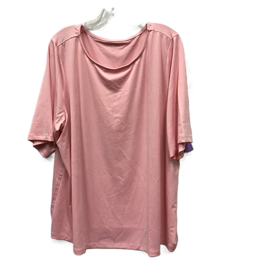 Pink Top Short Sleeve Basic By Susan Graver, Size: 3x