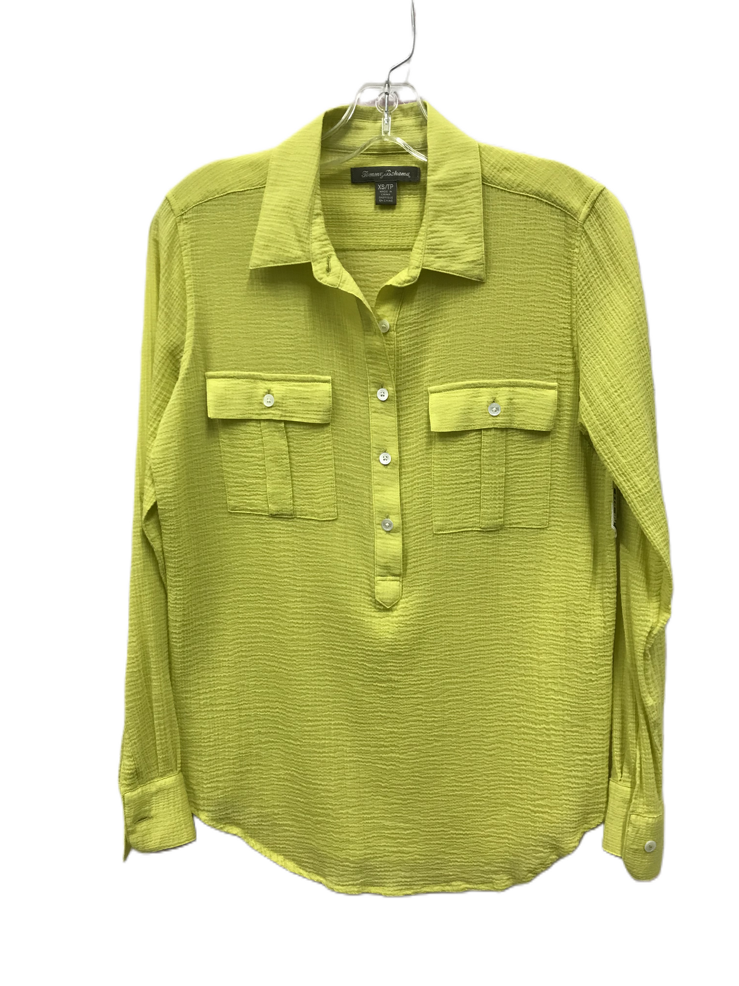 Green Top Long Sleeve By Tommy Bahama, Size: Xs
