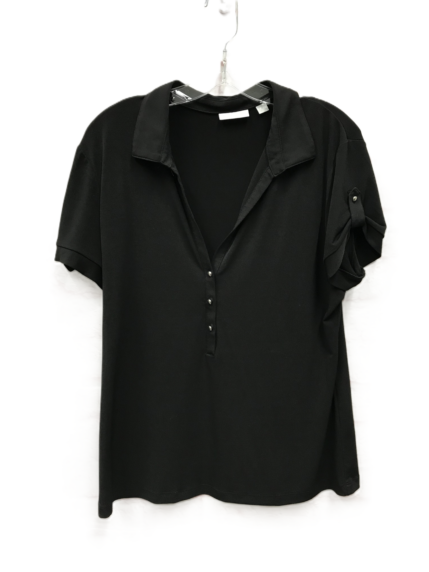Black Top Short Sleeve By New York And Co, Size: L
