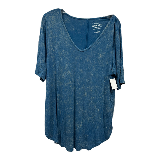 Blue Top Short Sleeve By Torrid, Size: 3x