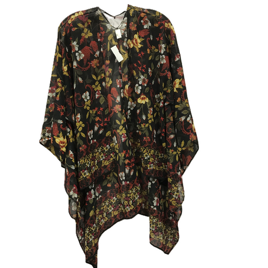 Black & Yellow Kimono By Cato, Size: Onesize